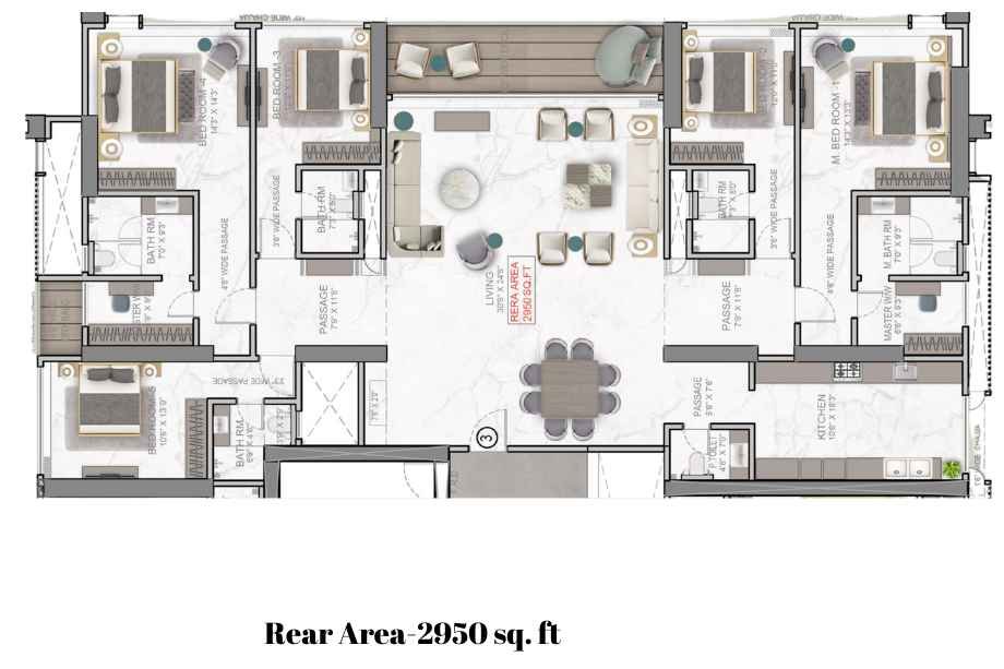 DLH Signature-Plan-5-BHK-2950-sqft