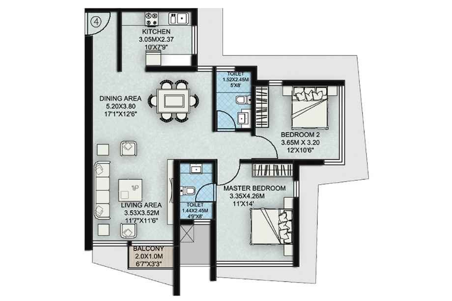 Suraj Palette 2 BHK