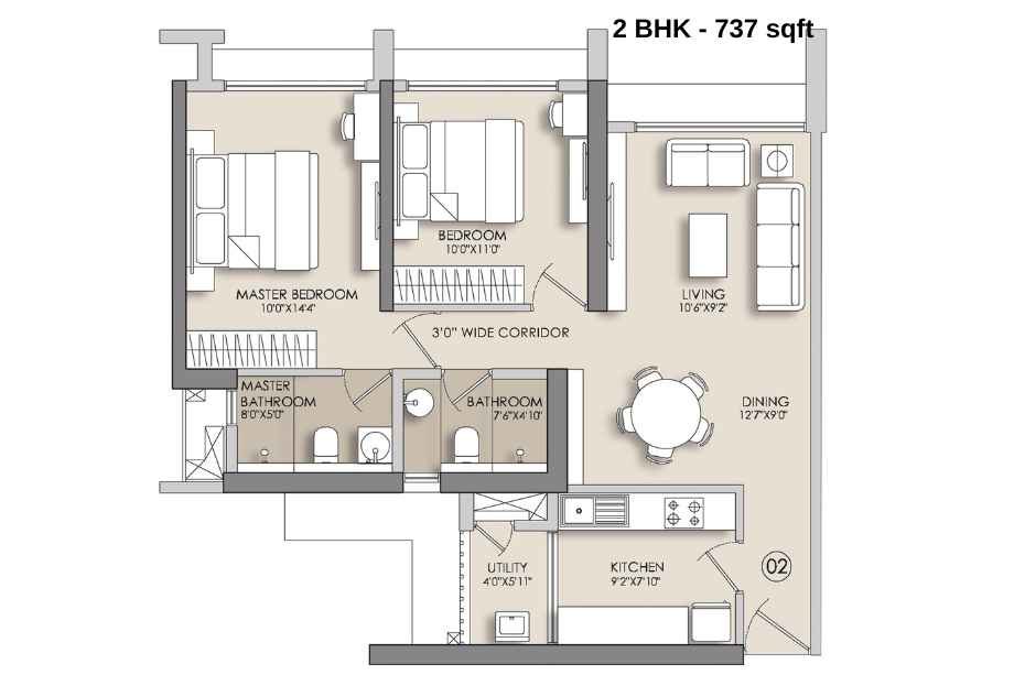 2-BHK-Regal-737-sqft