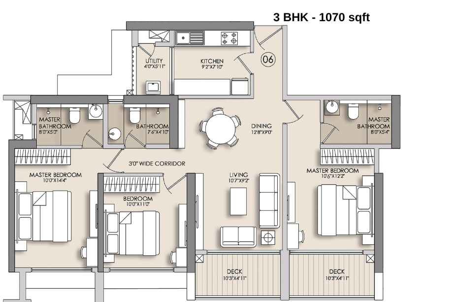 3-BHK-1070-sqft