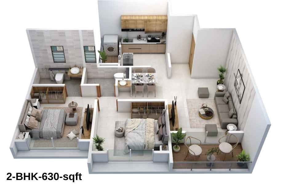 Lotus-Urban-Hills-Floor-Plan-2-BHK-630-sqft