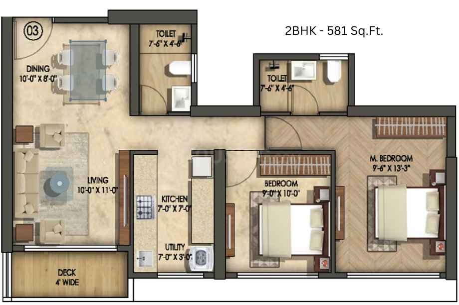 Runwal-Timeless-2-BHK-581Sq.Ft