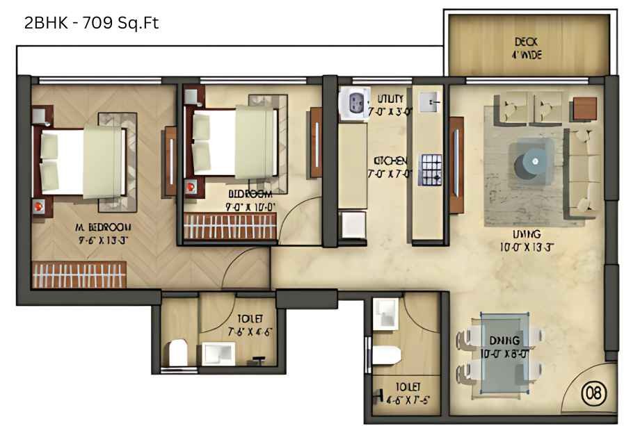 Runwal-Timeless-2-BHK-709Sq.Ft