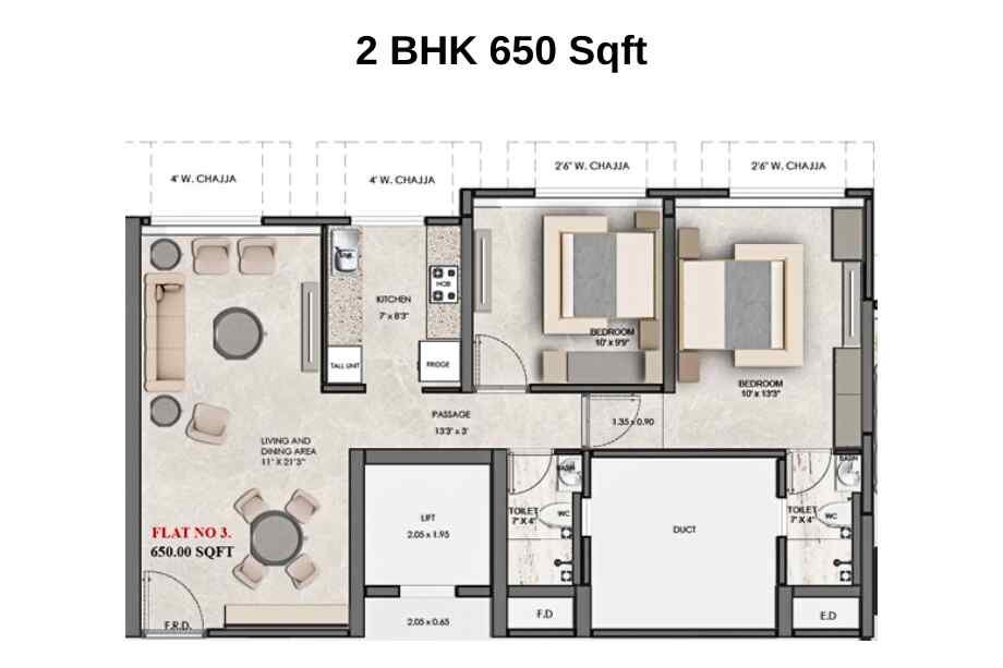 DLH-Leo-Tower-Floor-Plan-2-BHK-650-Sqft-Andheri-West