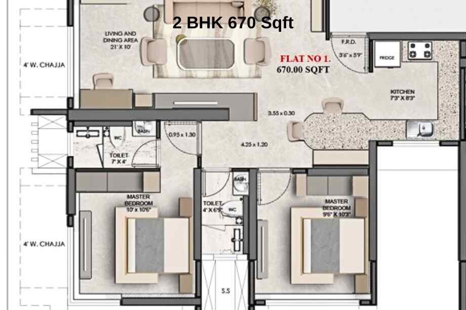 DLH-Leo-Tower-Floor-Plan-2-BHK-670-Sqft-Andheri-West