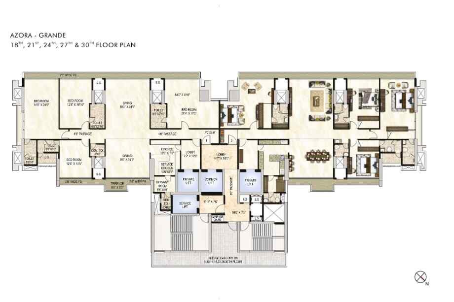 One-Akshar-Floor-Plan-Azora-Grande-18th-21st-24th-27th-&-30th-Sanpada-Navi-Mumbai