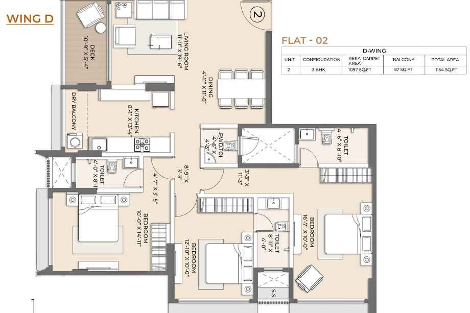 Arkade-Pearl-Floor-Plan-Wing-D-3-BHK-1154-Sqft