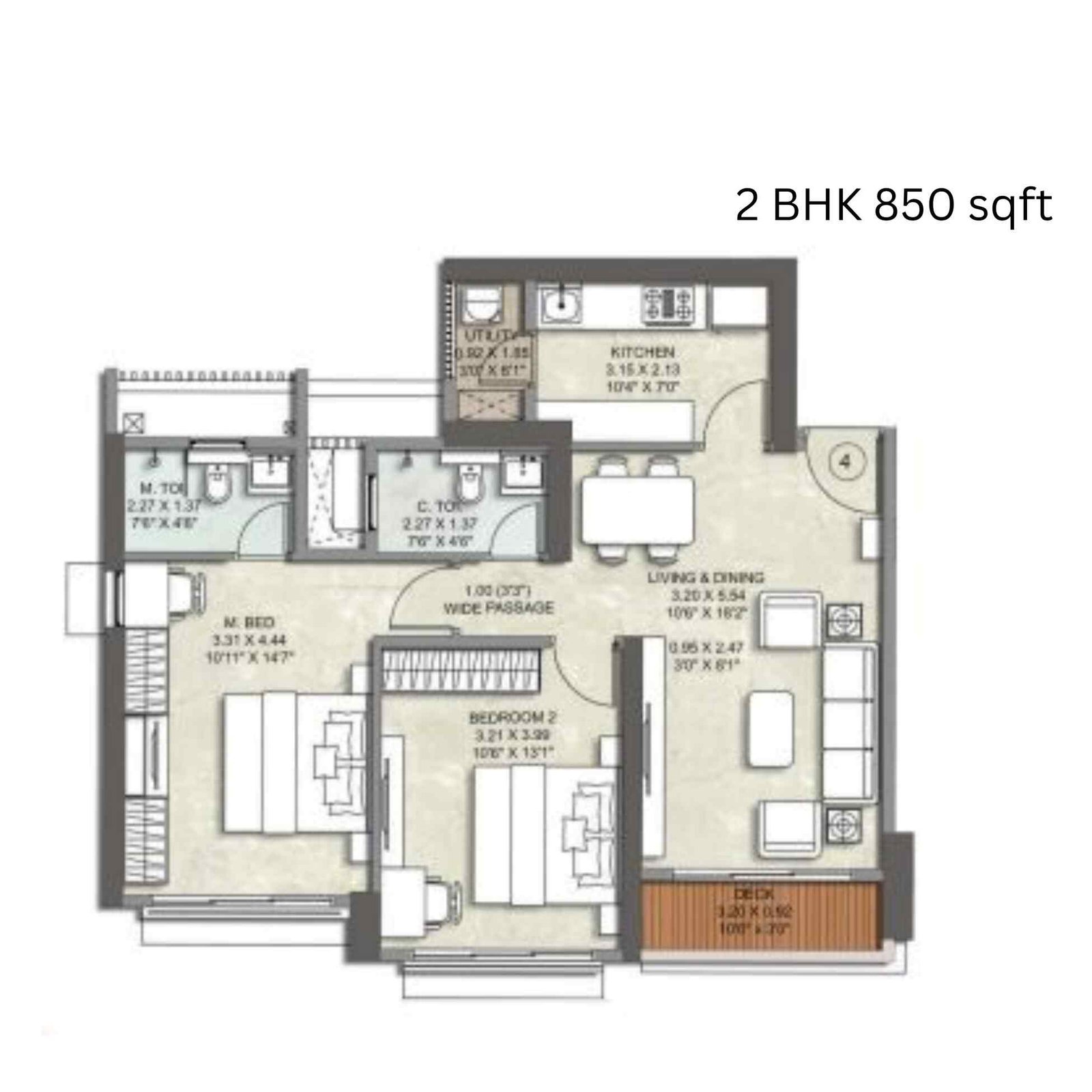 Kalpataru-Advay-2-BHK-850-sqft