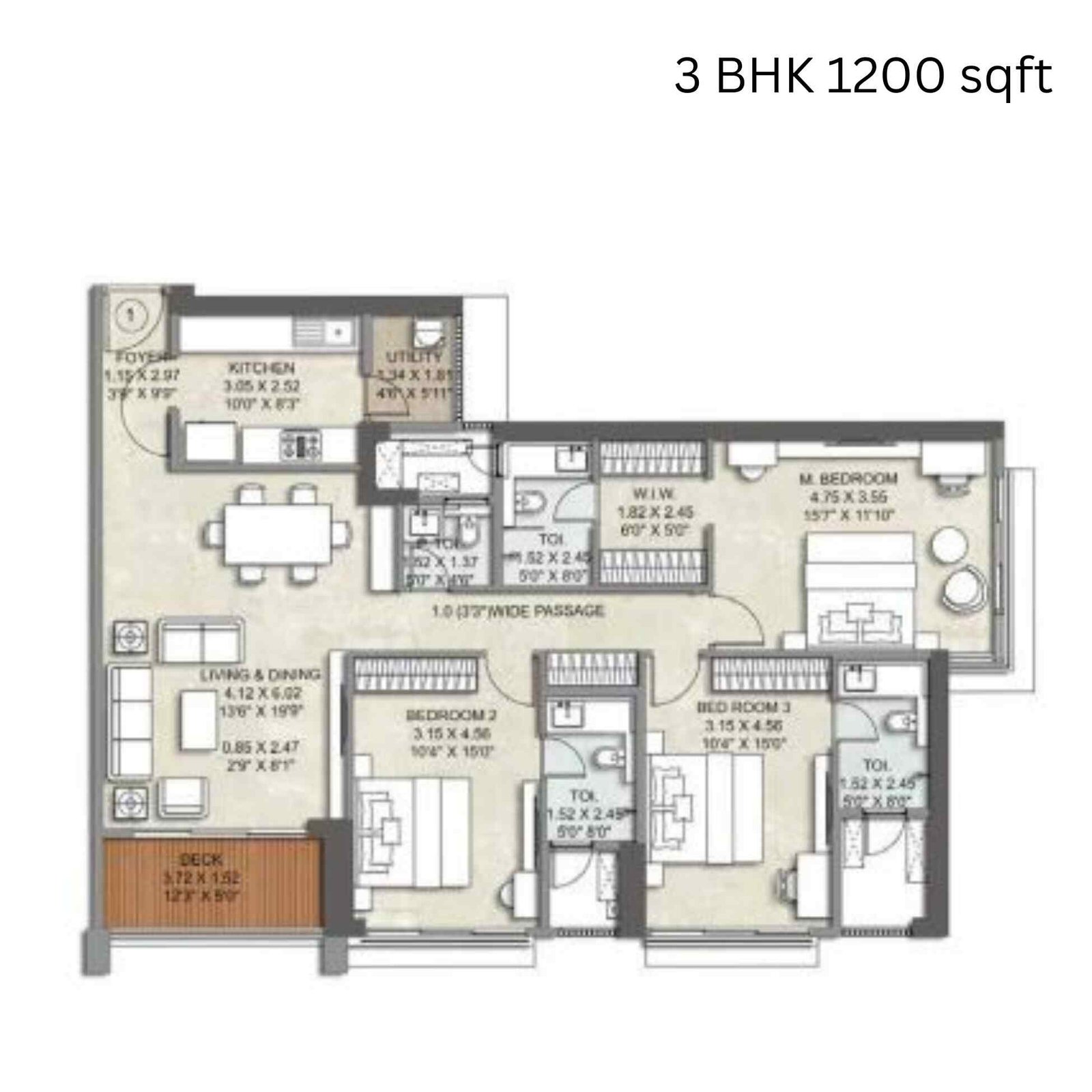 Kalpataru-Advay-3-BHK-1200-sqft