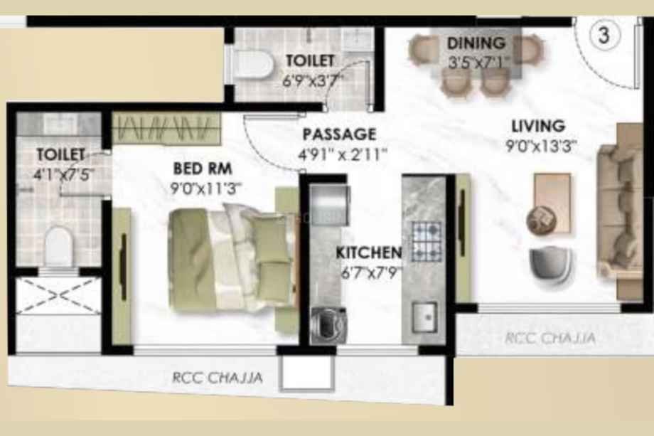 Adityaraj-Viva-1BHK-Gallery