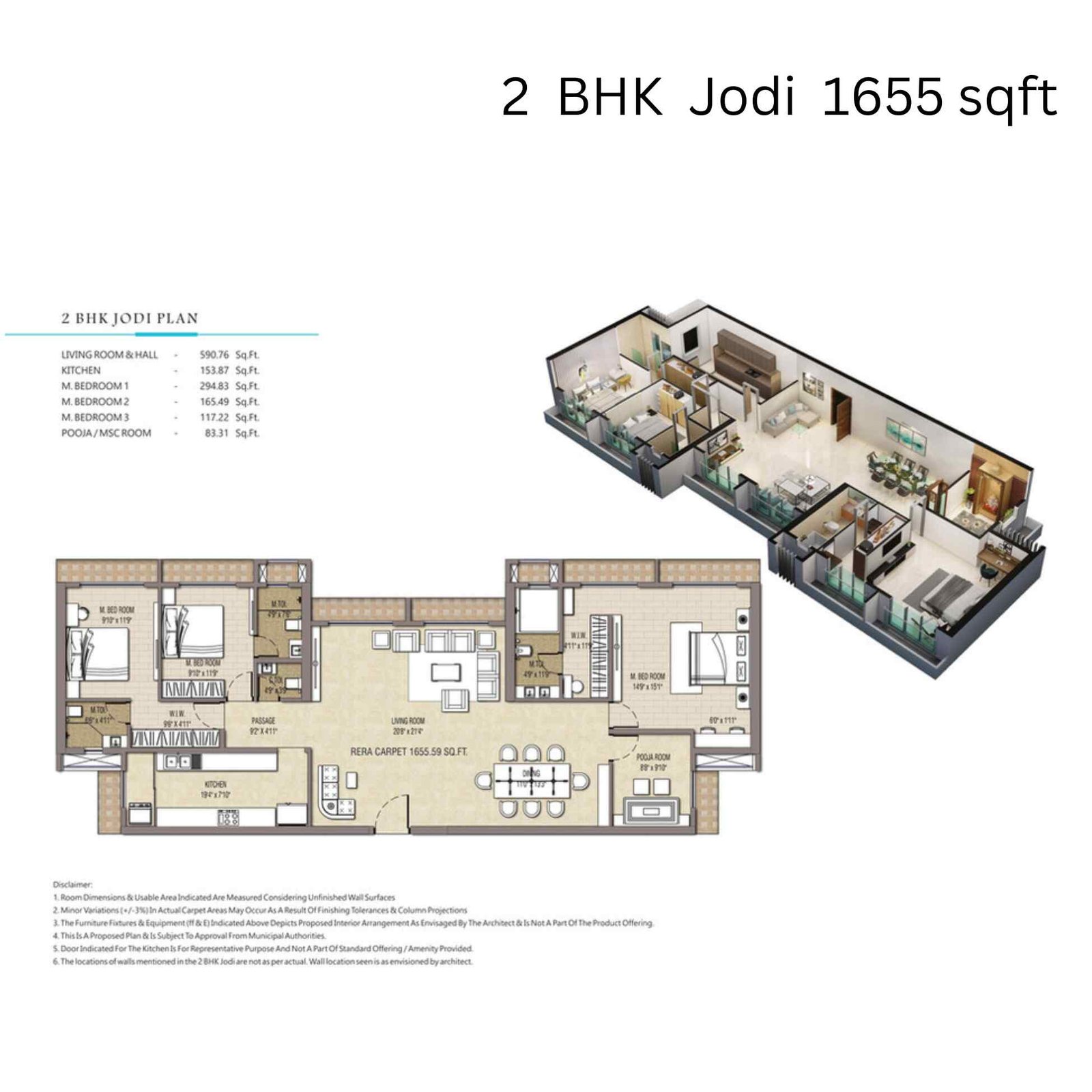 Sonam-Indraneel-2 BHK-Jodi-1655-sqft
