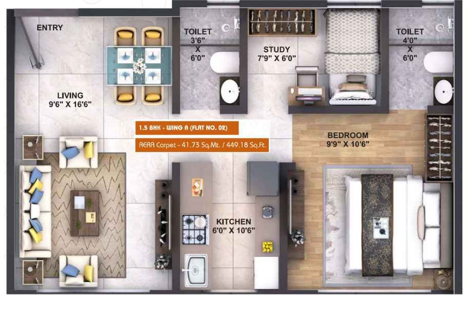 Puneet-Shivalaya-Floor-Plan-1.5-BHK-449-Sqft