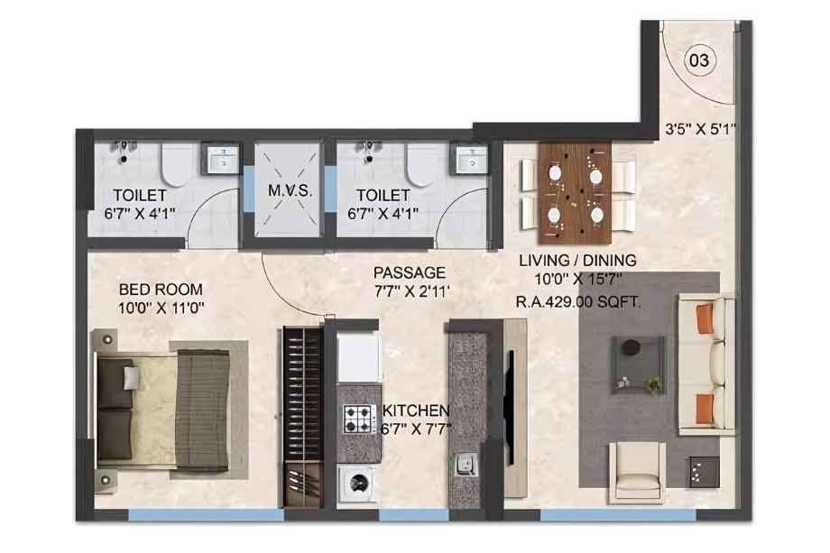 Ranbir-One-Life-Unit-Plan-Flat-3