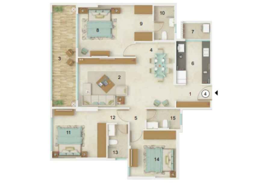 Luma-3-BHK-Wing-A