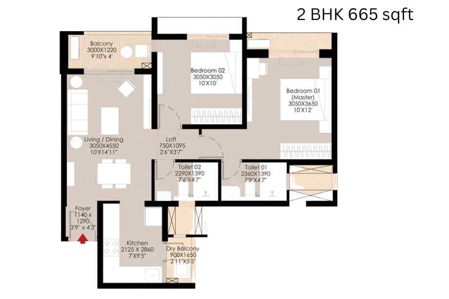 Godrej-Hillside-3-2-BHK-665-sqft