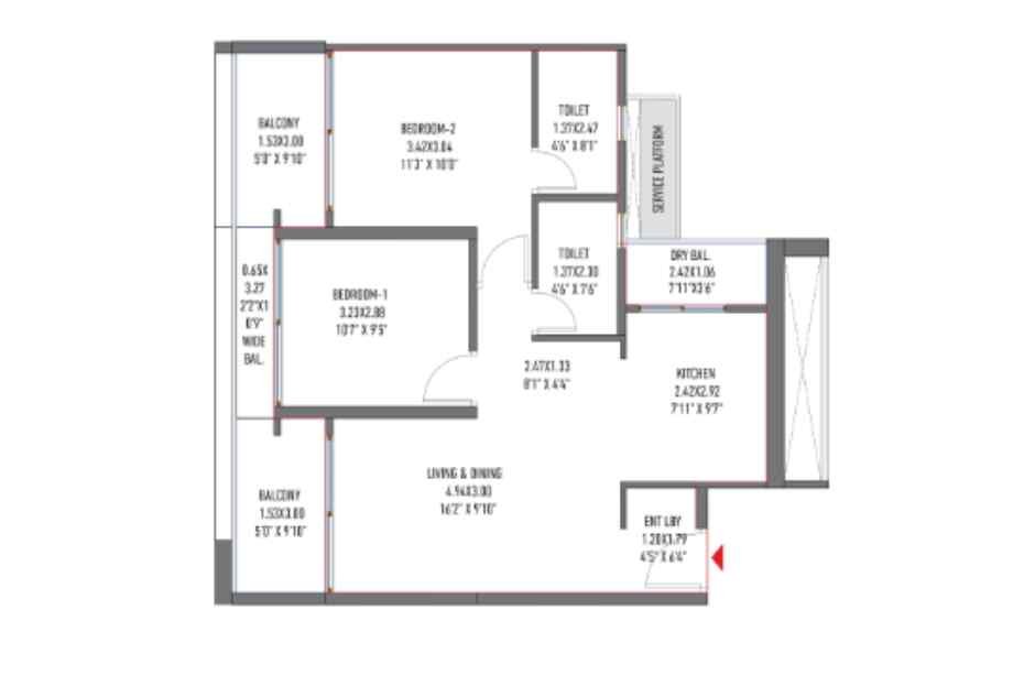 Harivishva-Infinia-3-BHK-1050-sqft