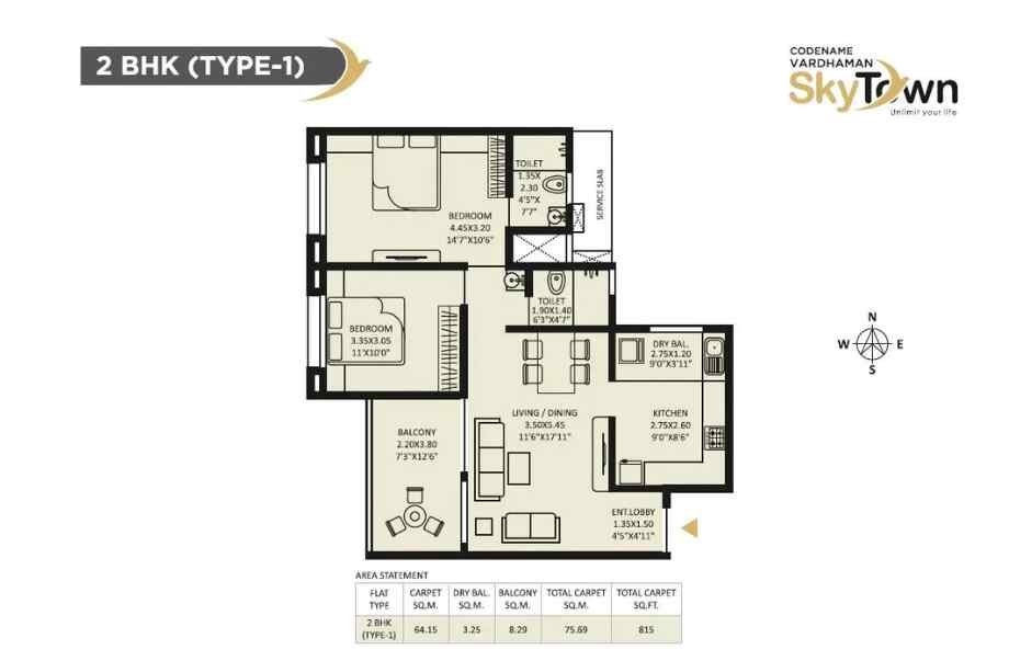 Vardhaman-Skytown-2-BHK-815-sqft