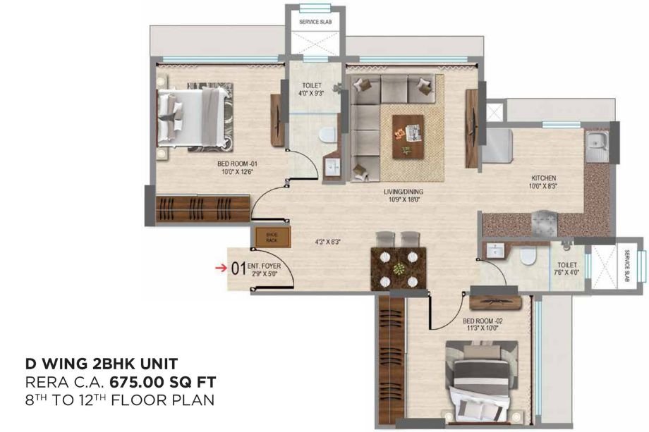 VKG-Park-Estate-Floor-Plan-2-BHK-675-Sqft