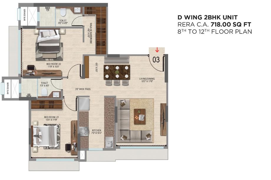 VKG-Park-Estate-Floor-Plan-2-BHK-718-Sqft