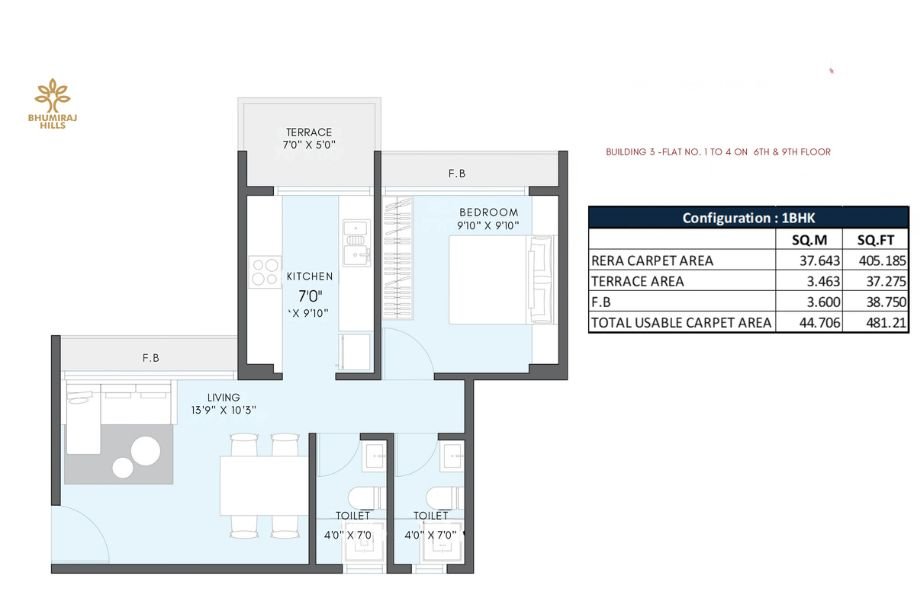 Bhumiraj-Hills-1-BHK-481-Sqft