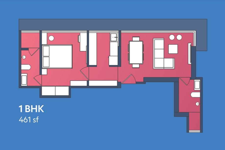Marathon-Sunset-Gardens-Floor-Plan-1-BHK-461-Sqft
