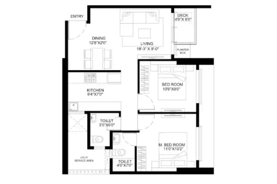 Altezza-Elevation-585-Sqft-2-BHK