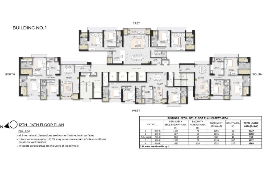 Squarefeet-Debonair-Classic-Building1-12th-to-14th-Floor-Plan