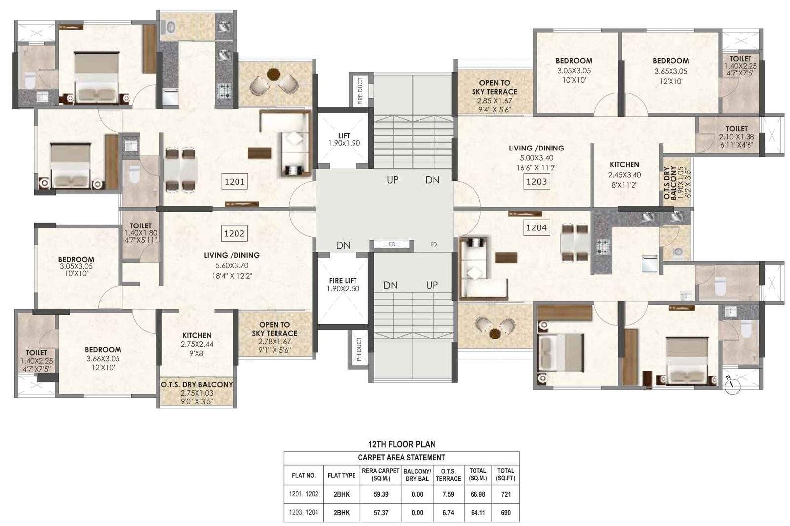 Venkatesh-Anandmayi-12-th-Floor-Plan