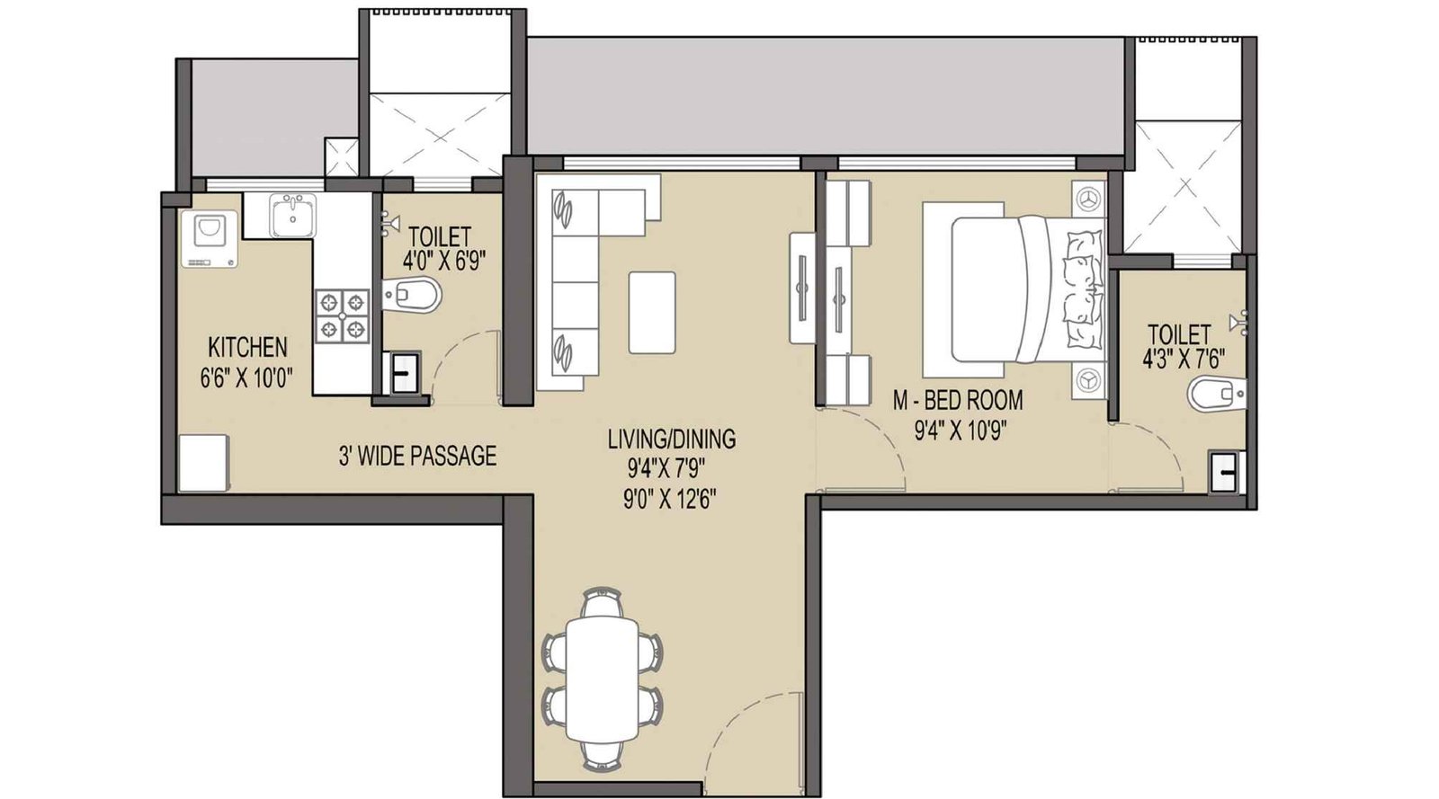 Ajmera-Downtown-floor-plan-1-BHK-440-SQ.FT