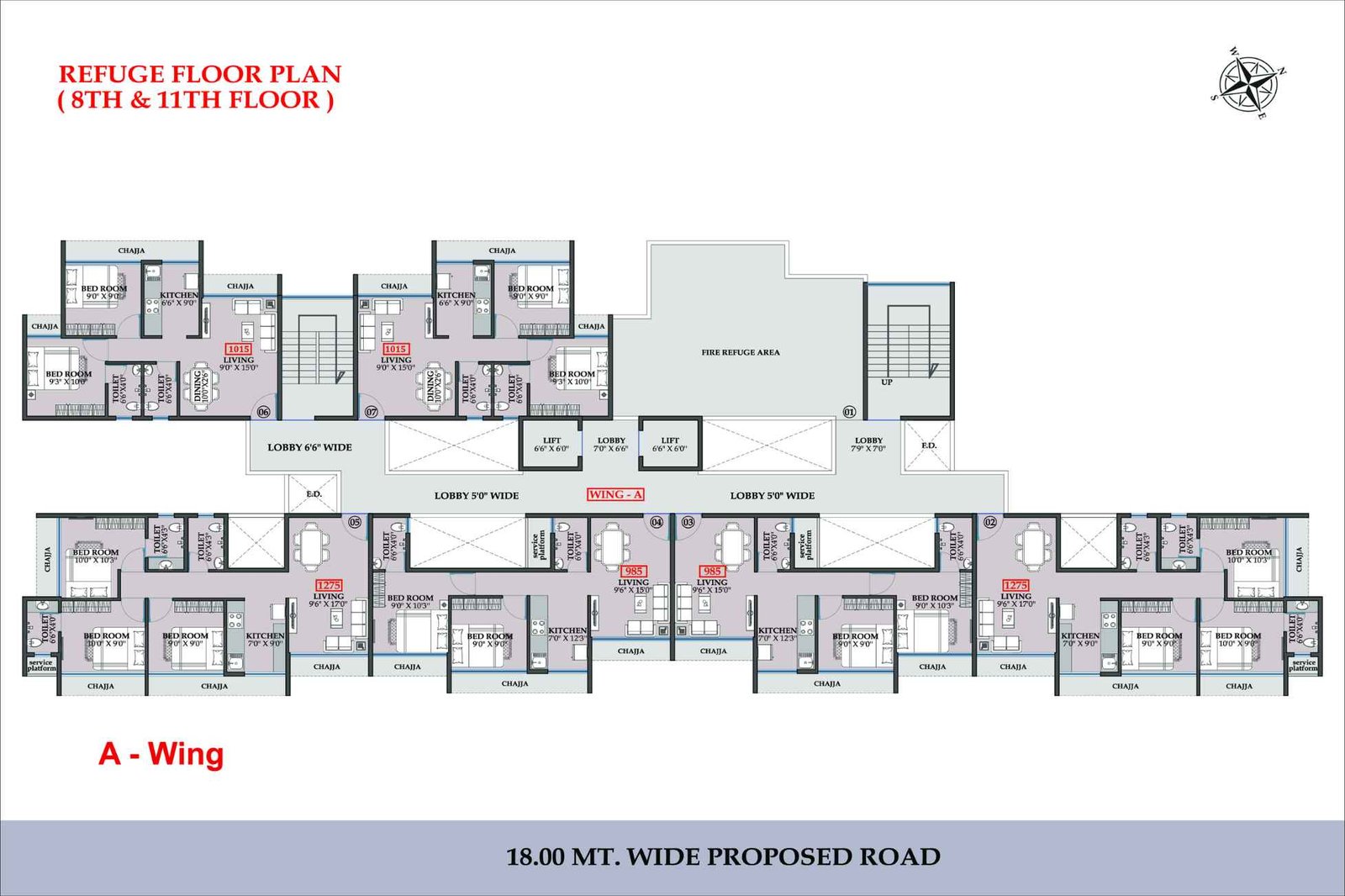 Rudra-Kristina-Floor-Plan-A-Wing-8-&-11-Floor