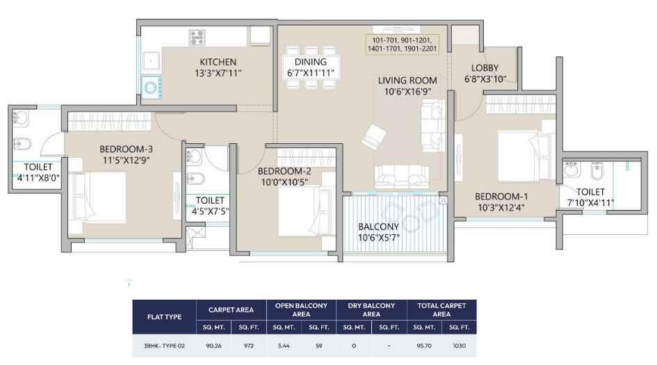 West-World-Floor-Plan-3-BHK