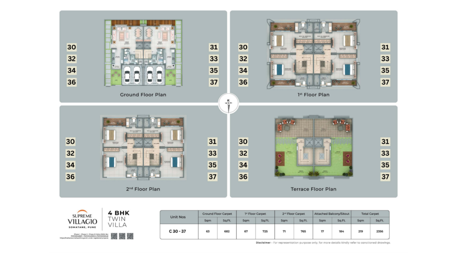 Supreme-Villagio-4-BHK-Twin-Villa-2356-Sqft