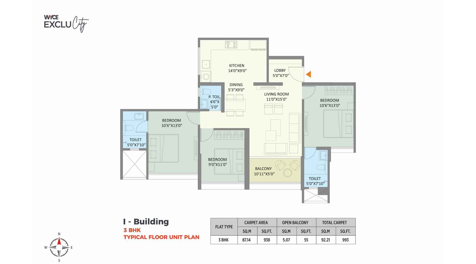 Saniket-WYCE-Exclucity-3-BHK