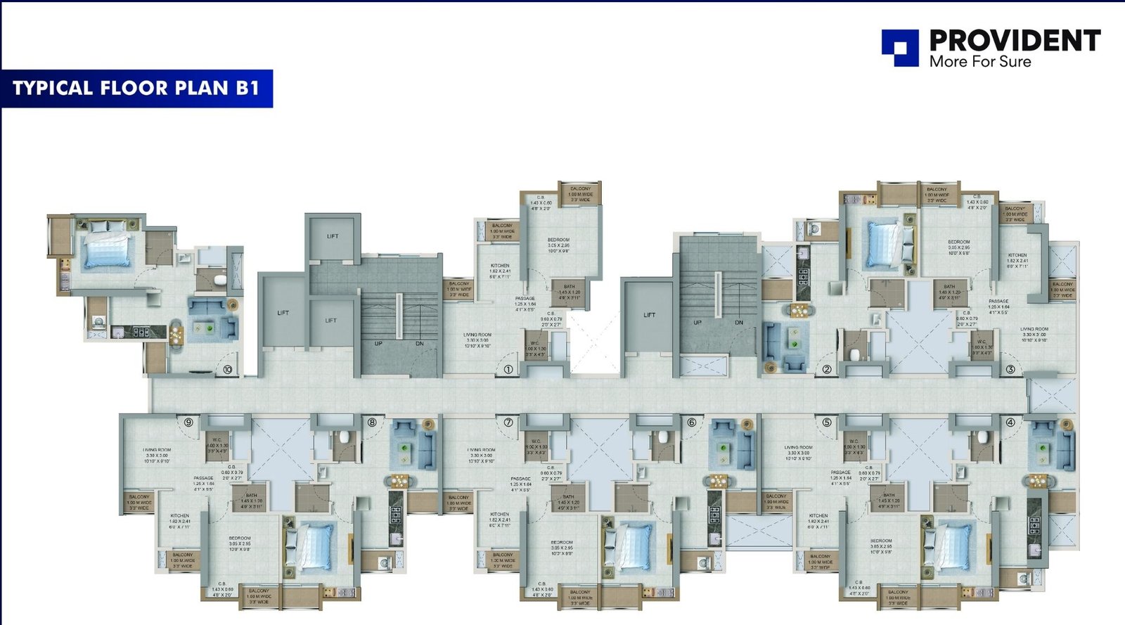 Puravankara-Provident-palm-Vista-Typical-Floor-Plan-B1