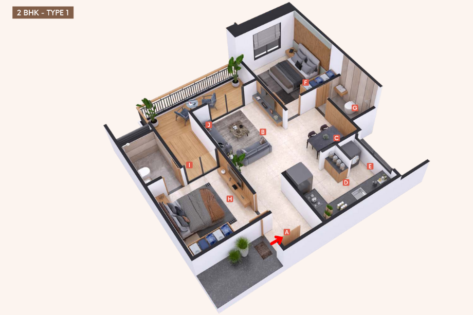 Nexus-westia-Floor-Plan-2-BHK