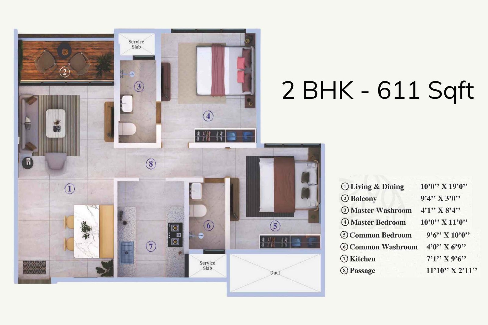 Starwing-I-Stay-Floor-Plan-Tower-F-2-BHK-611-Sqft