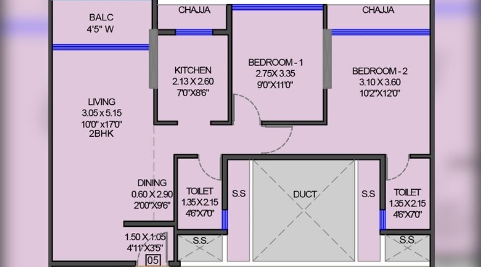 Bhagwati-Avenoir-Floor-Plan-2 BHK