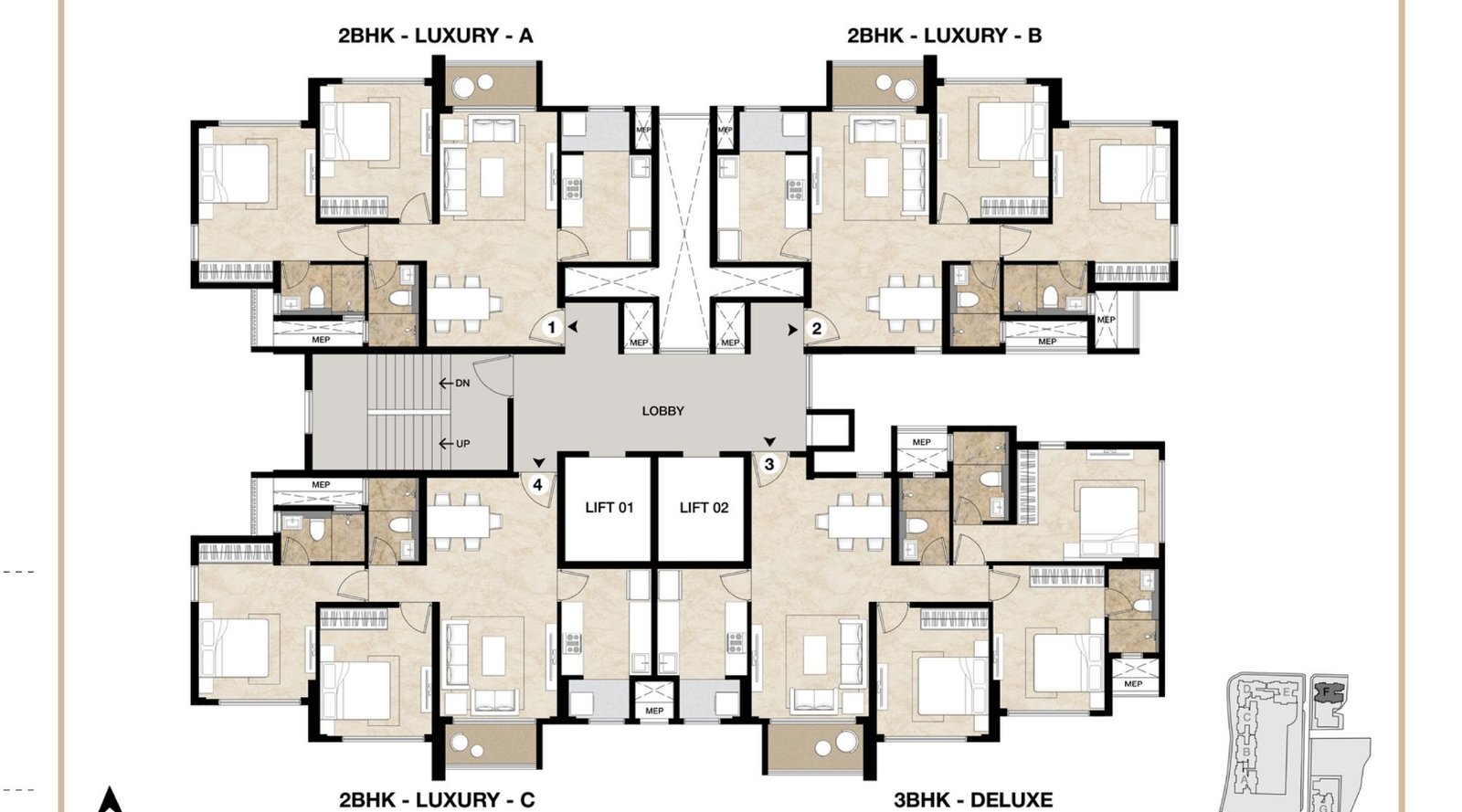 Mahindra-Marina64-Typical-Floor-Plan