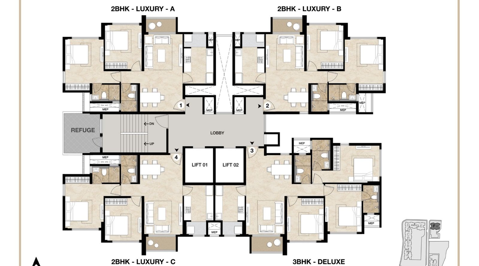 Mahindra-Marina64-Typical-Floor-Plan-Refuge-Floor