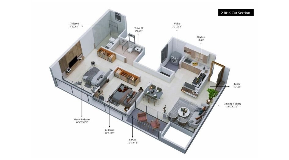 Manav-la-moda-2BHK-3D- View