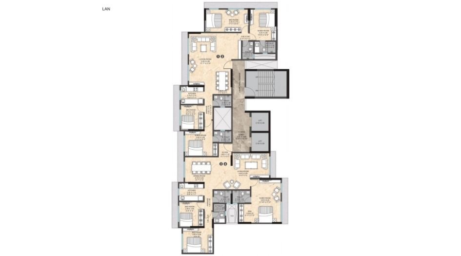 Paranjape-Athena-Floor-Plan-Wing-C-3-BHK-1171-sqft-4-BHK-1245-sqft
