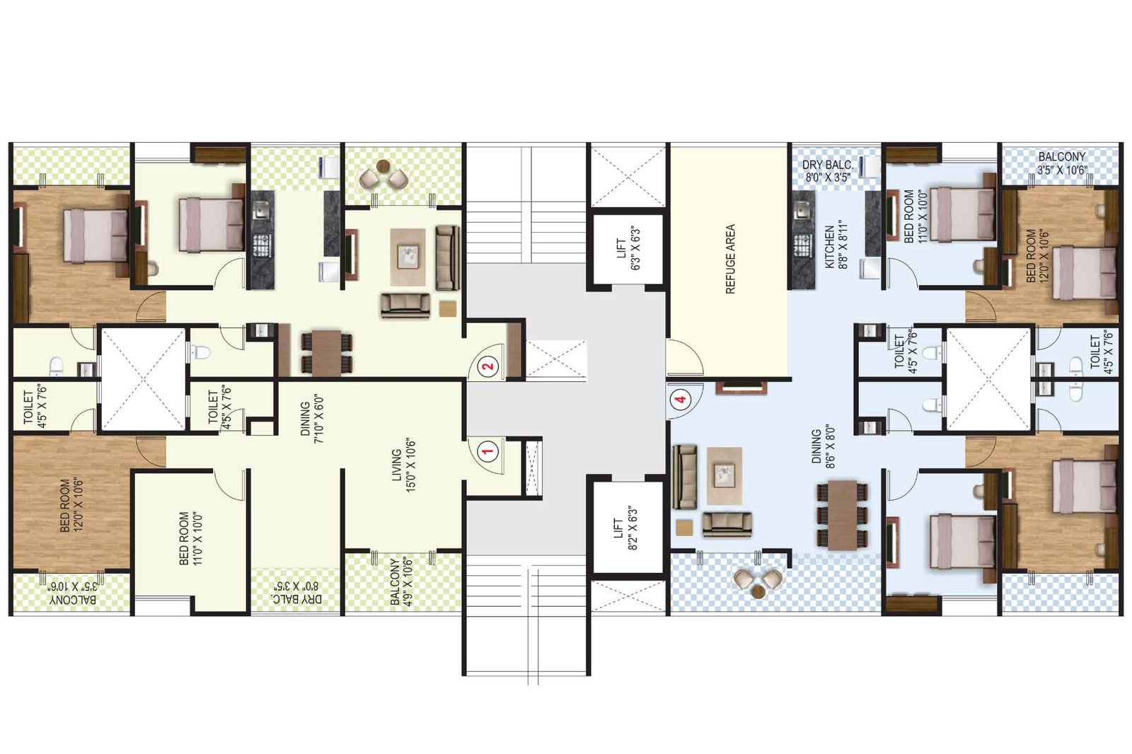 Palm-Drive-Wing-B-Floor-plan