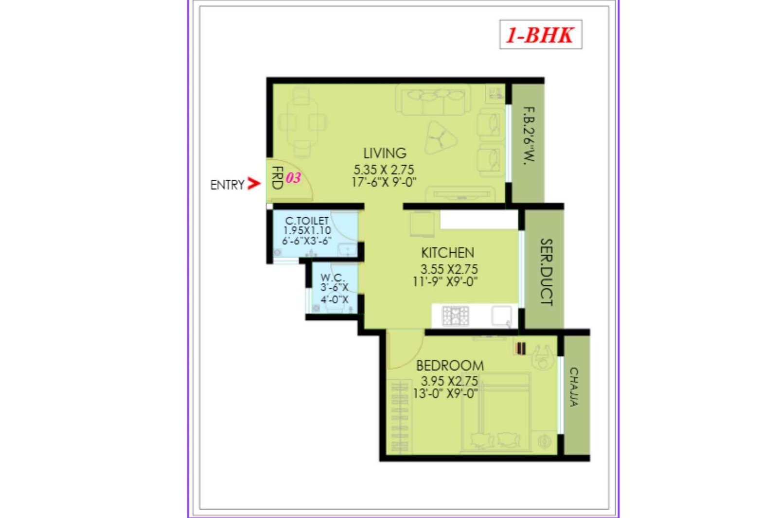 Nemmi-Panchganga-Floor-Plan-1BHK-325-SQ.FT
