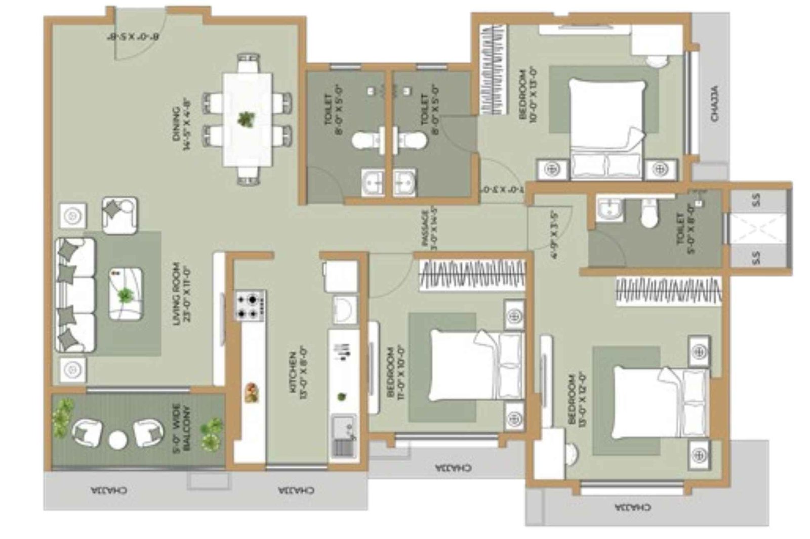 Ethics-Oliver-Floor-Plan-3BHK-1131-Sqft