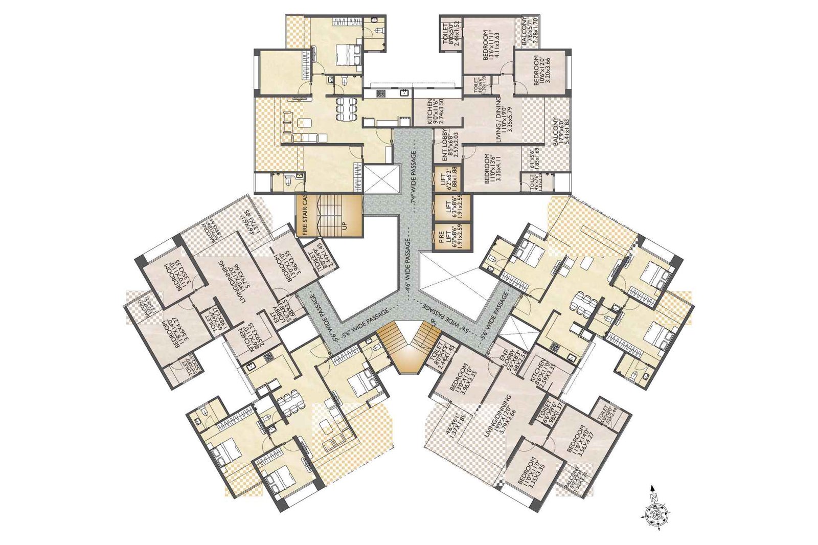 PK-Hillcrest-Typical-Floor-plan-3-BHK-Wing-A