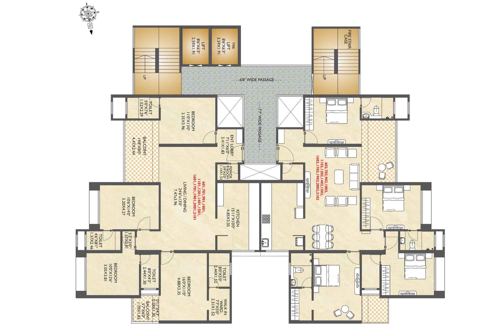 PK-Hillcrest-Typical-Floor-plan-4-BHK-Wing-B-