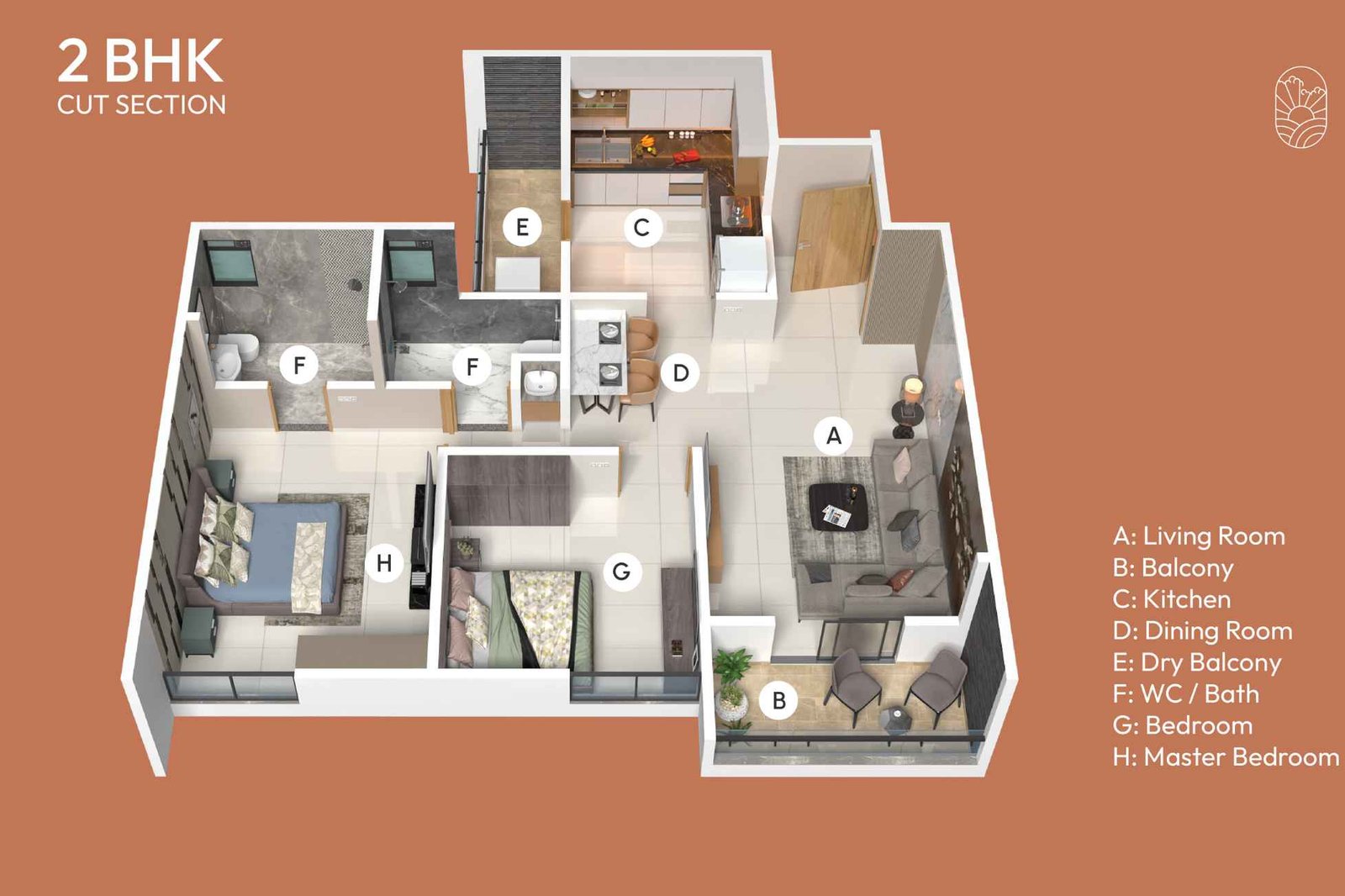 Yashodha-Skyrise-Floor-Plan-2-BHK-Cut-Section-Plan
