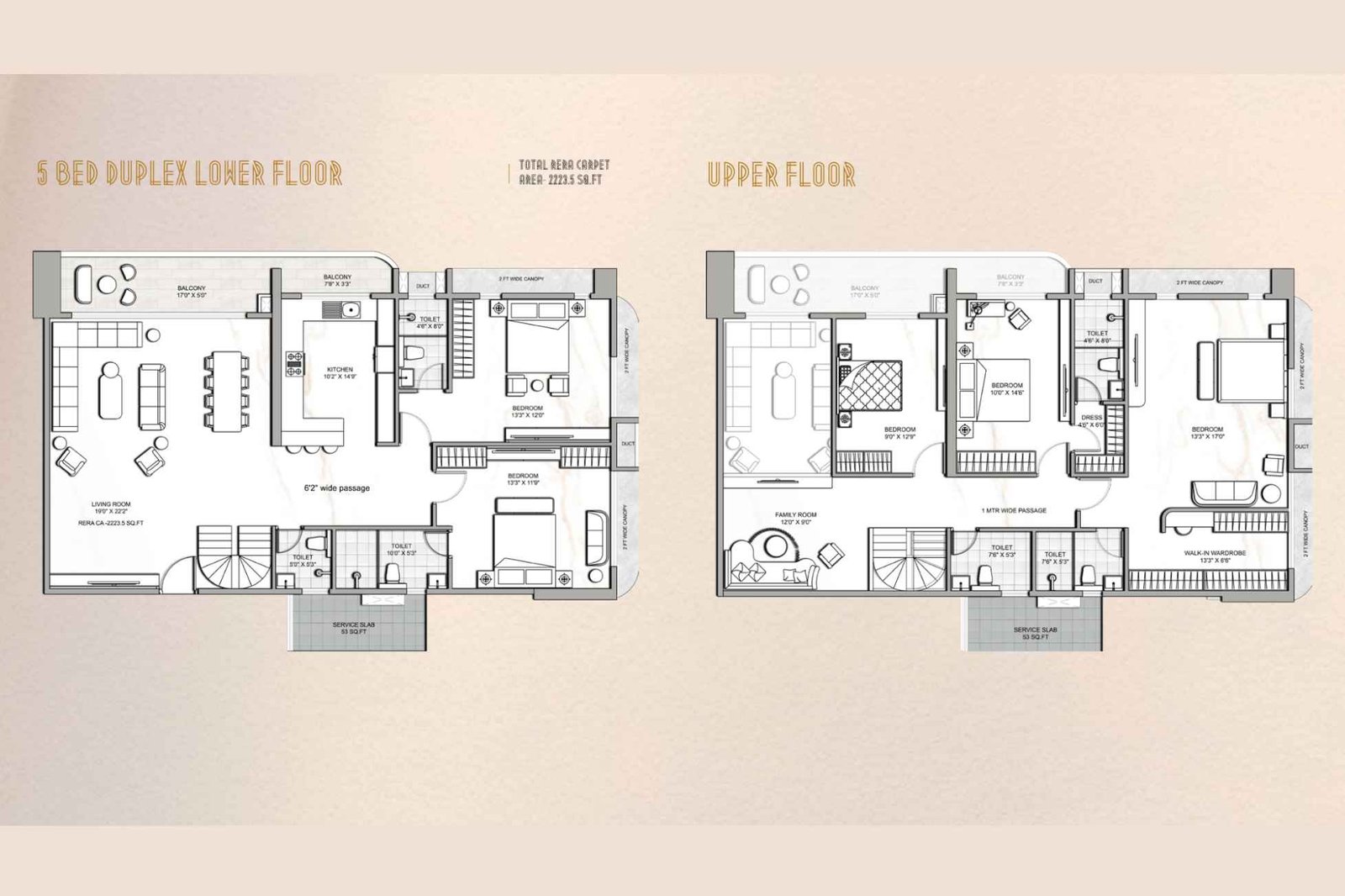 Autograph-Residency-Floor-Plan-5-BHK-Duplex-2223.5-sq.ft