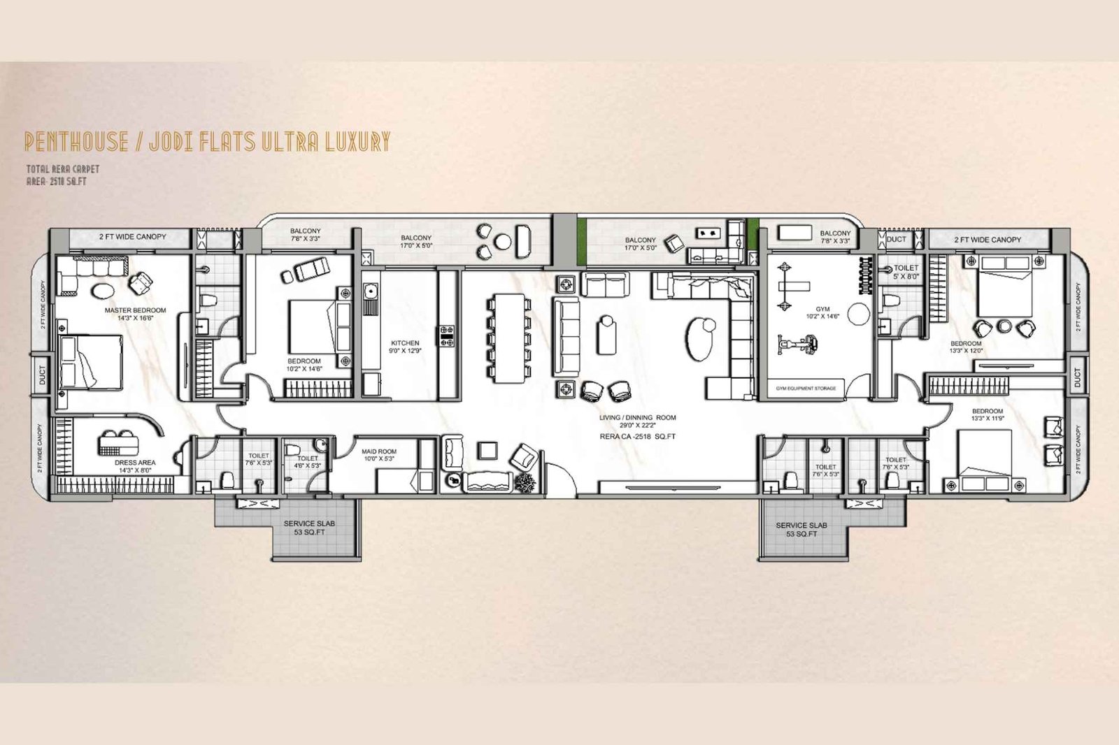 Autograph-Residency -Floor-Plan-Penthouse-2518-sq.ft