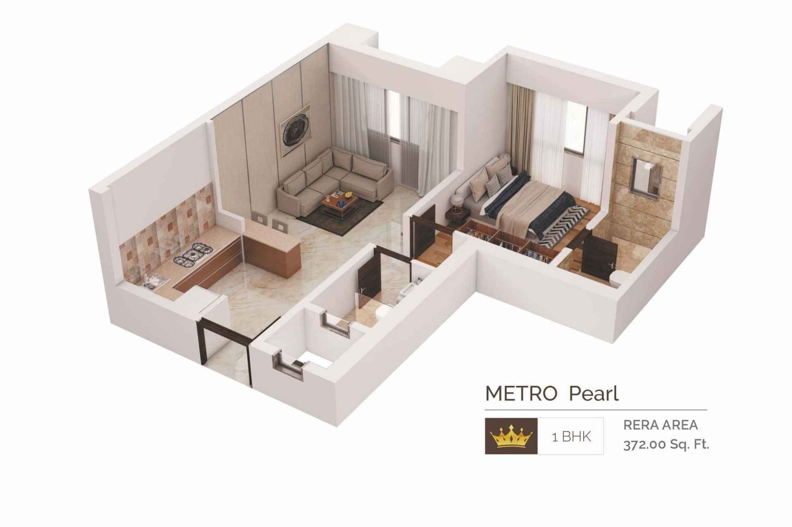 Metro-Crown-1-BHK--Floor-Plan-372-sqft